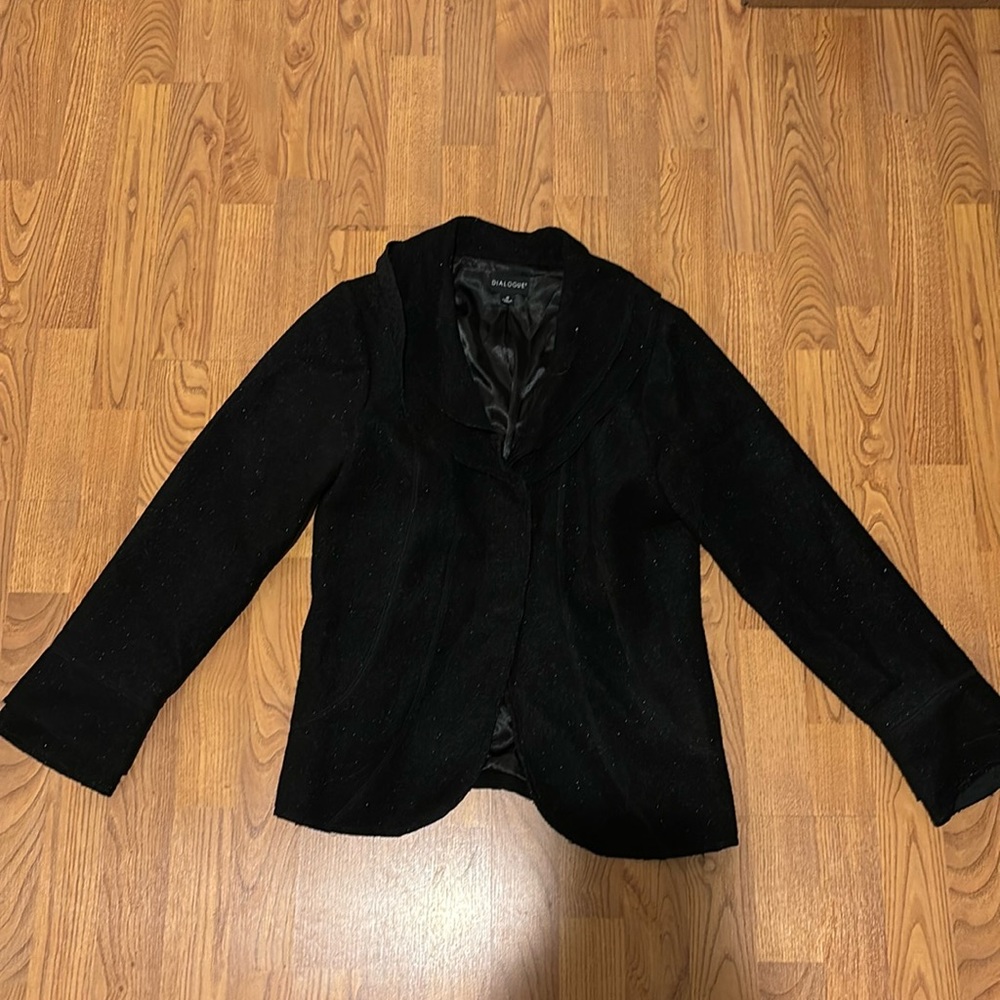 Dialogue Black subtle Sparkle Coat